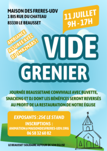 Affiche vide grenier 11 Juillet 2026 v3